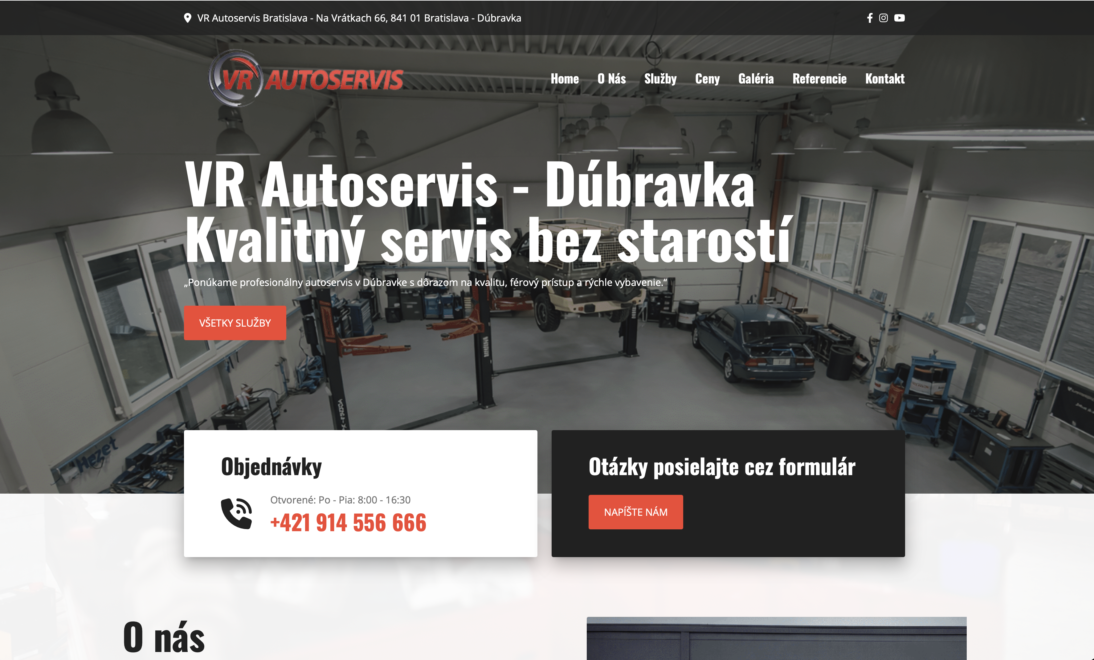 Náhľad webu Bratislava Autoservis