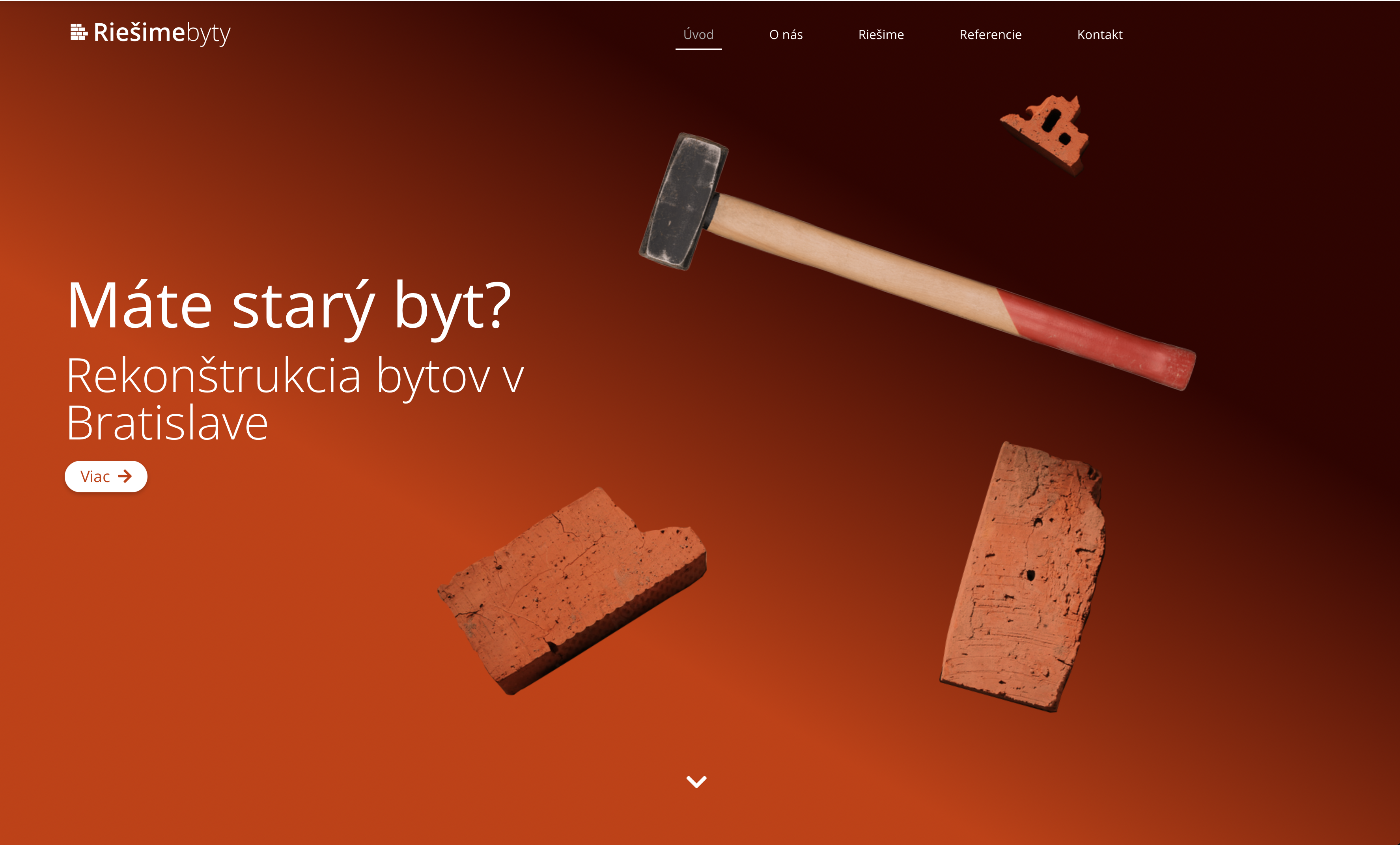 Náhľad webu Riesime Byty