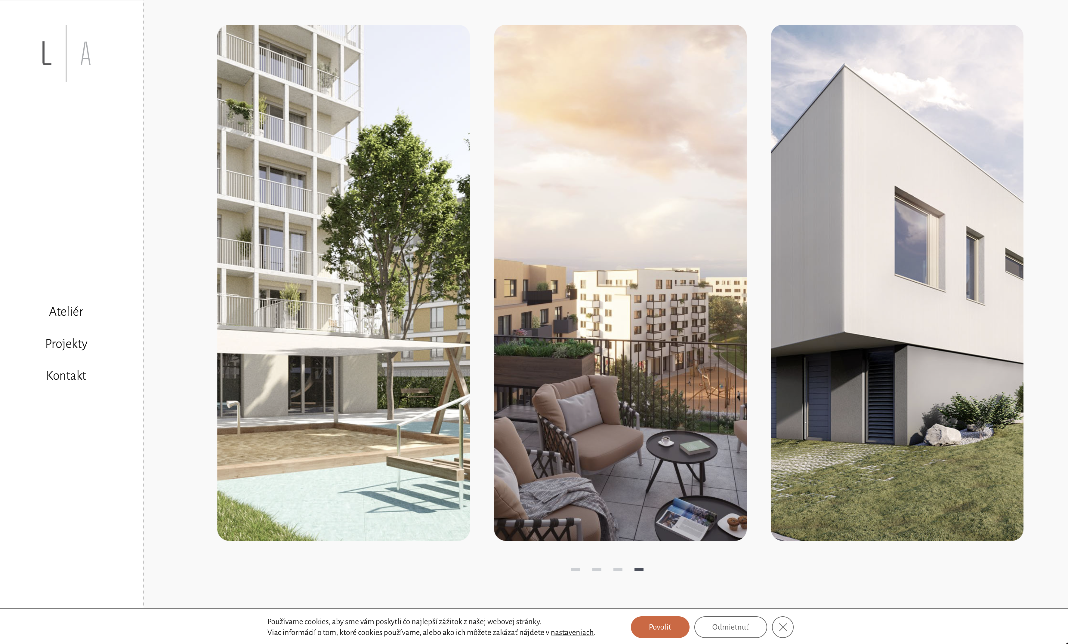 Náhľad webu Lokal Architekti
